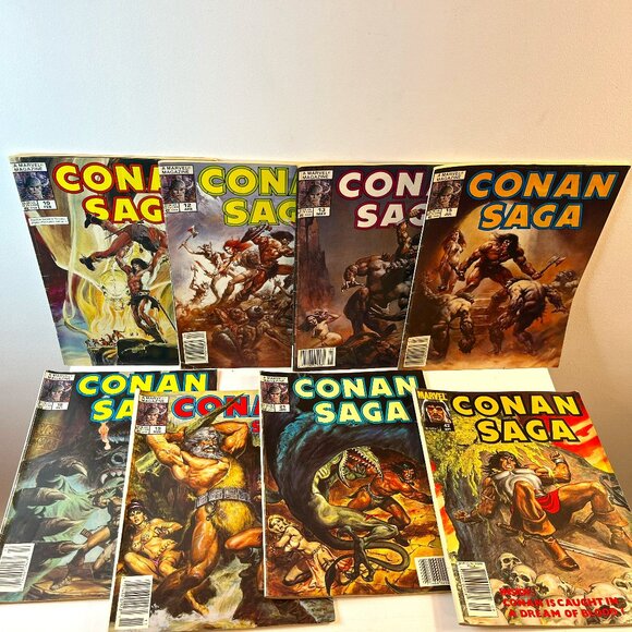 Set of 8 Vintage Conan Saga Comics (10, 12, 13, 15, 18, 19, 21, 42) - Picture 1 of 9